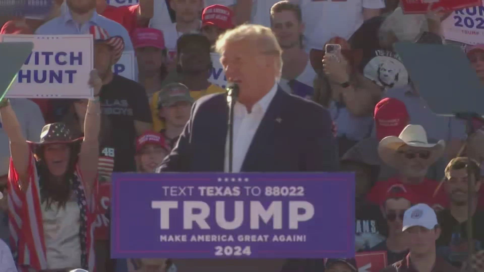 The Trump campaign said they chose Waco because it is near all four of Texas' largest cities.