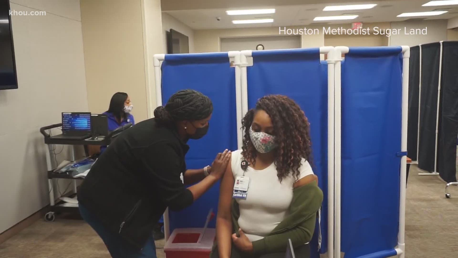 ICU Nurse Krystal Hopson was one of the first to get vaccinated in the county, and the first to get the Pfizer COVID-19 shot at the facility.
