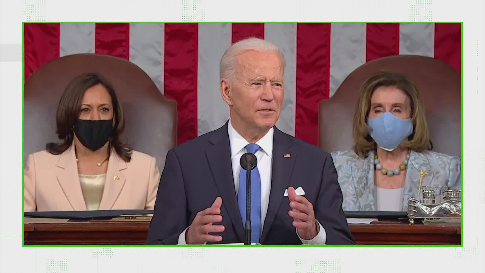 Our VERIFY team fact-checked claims made by President Joe Biden in his first address to a joint session of Congress.
