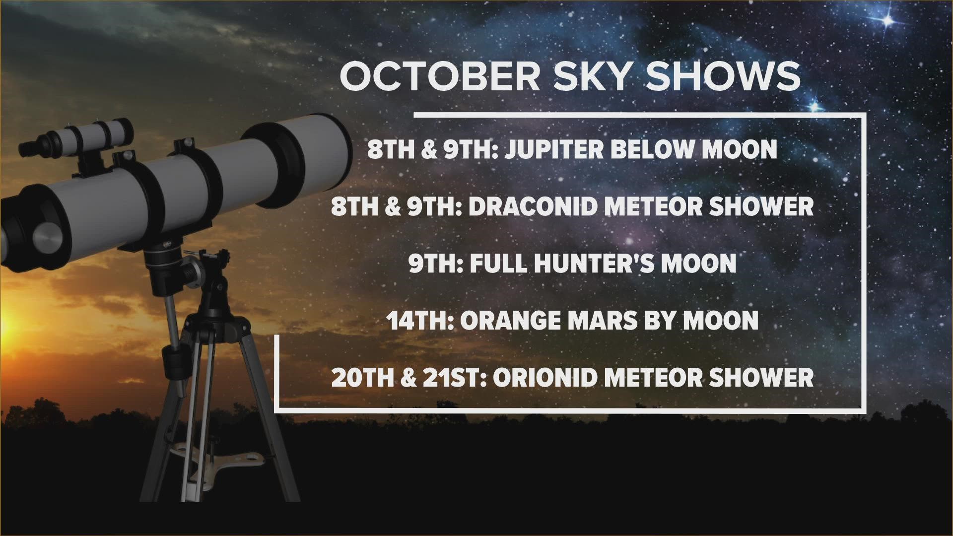 Here are some of the sky shows you can see in the night sky this October. Krystle Henderson has the details.