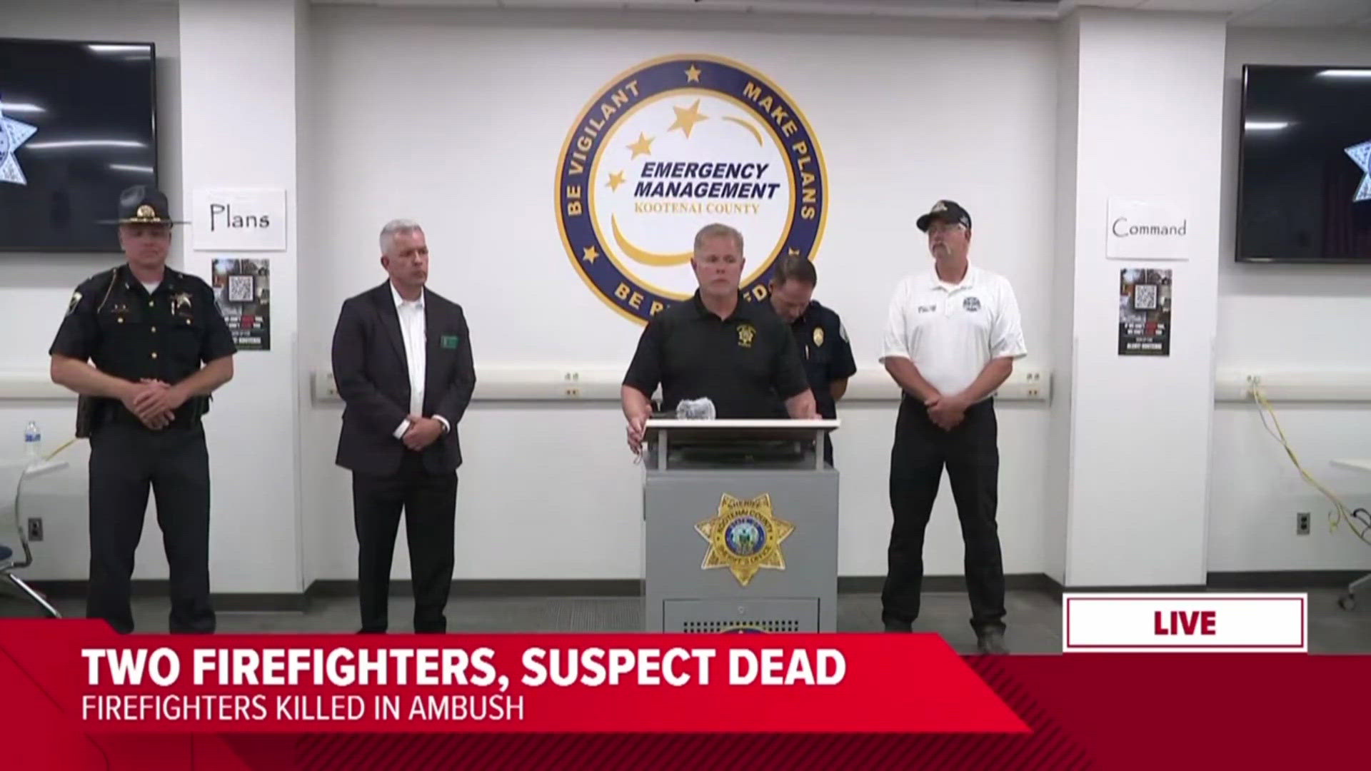 The sheriff's office is expected to provide an update after 2 firefighters were shot and killed on Canfield Mountain on Sunday afternoon.