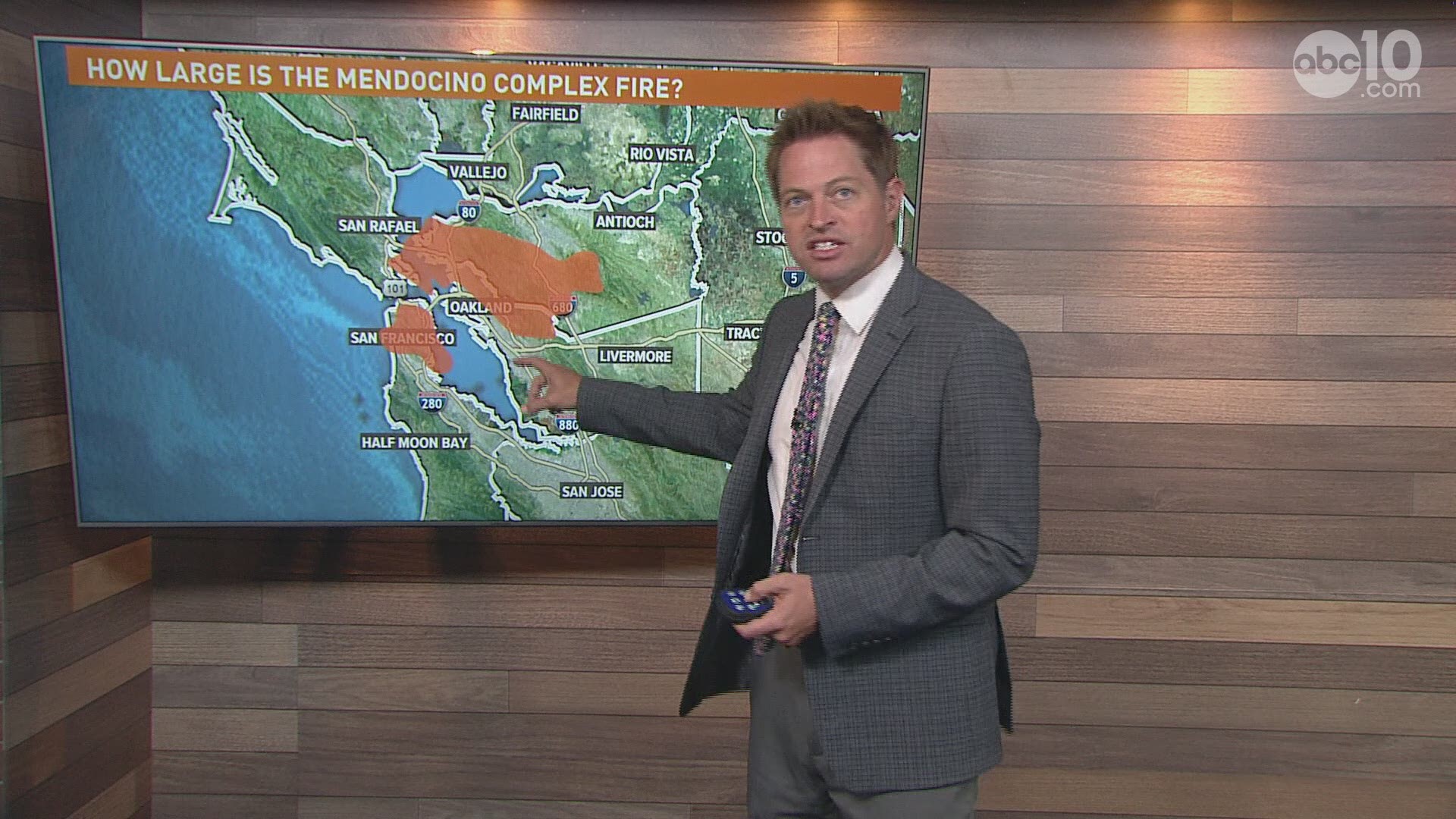 ABC10's Rob Carlmark looks at the Mendocino Complex Fire size in comparison to Metro Areas, as the fire has grown to be the largest in state history.
