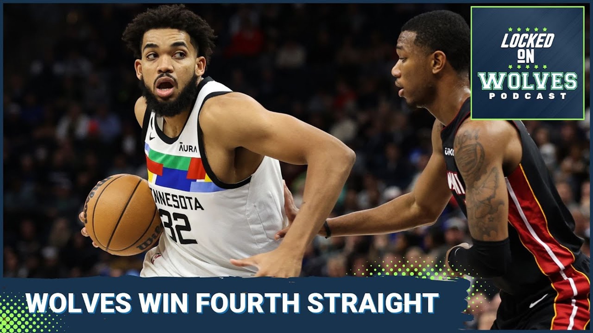 Timberwolves get near-triple-double from Karl-Anthony Towns, beat Heat for fourth straight win