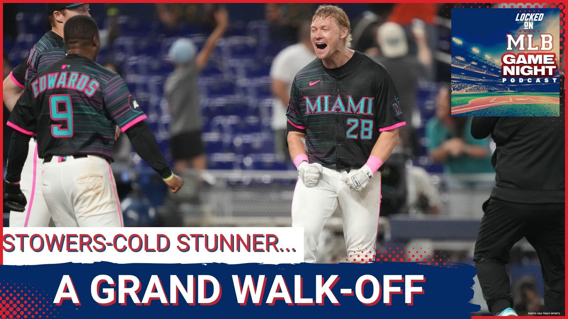 Marlins Kyle Stowers hit a grand slam with 2 outs in the bottom of the 9th and the Marlins stunned Mason Miller & the Athletics. Hunter Brown picked up his 5th win.