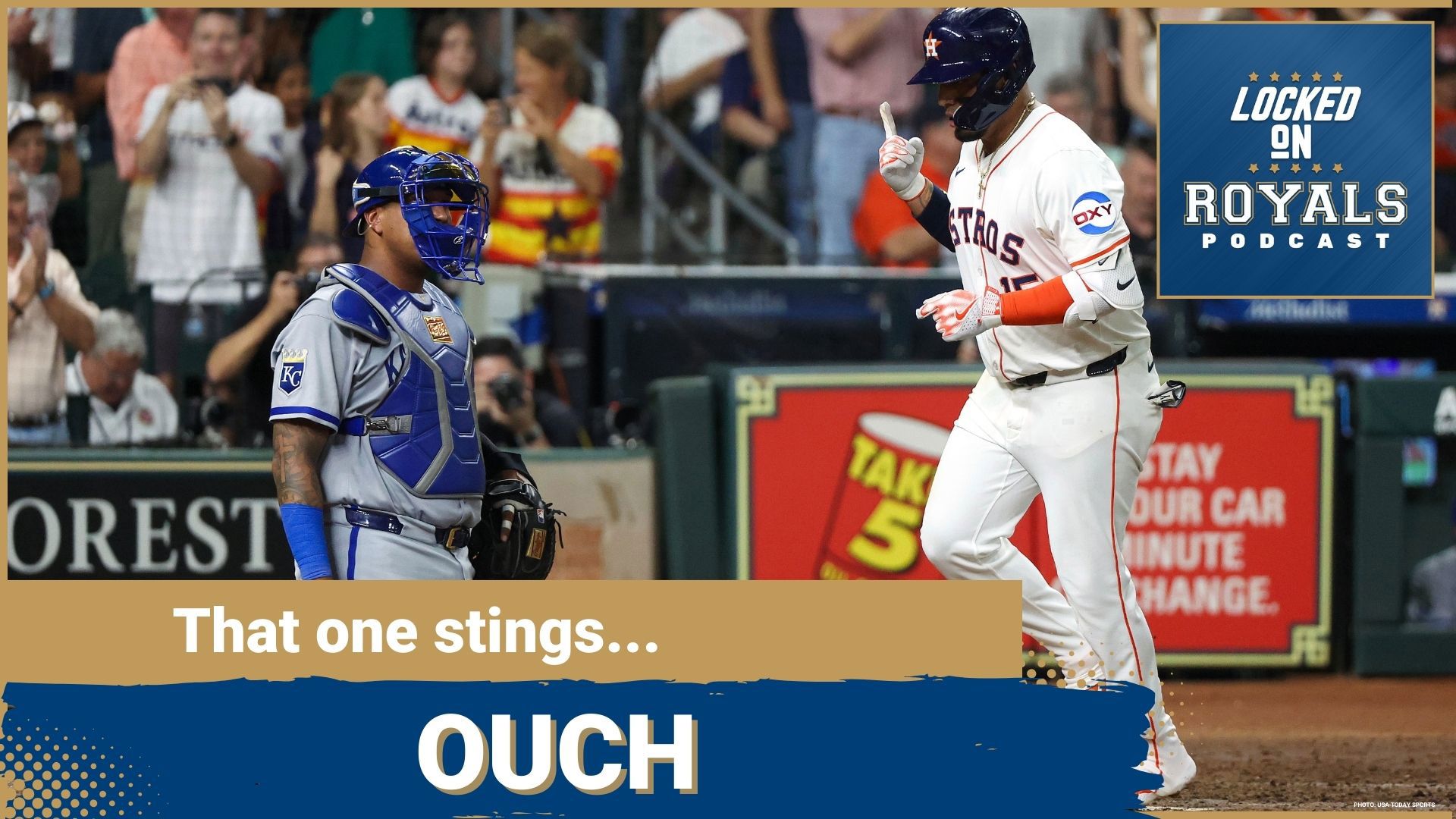 We react to a frustrating loss in the series finale in Houston. Next, we dive into the struggles of Vinnie Pasquantino and Salvador Perez.