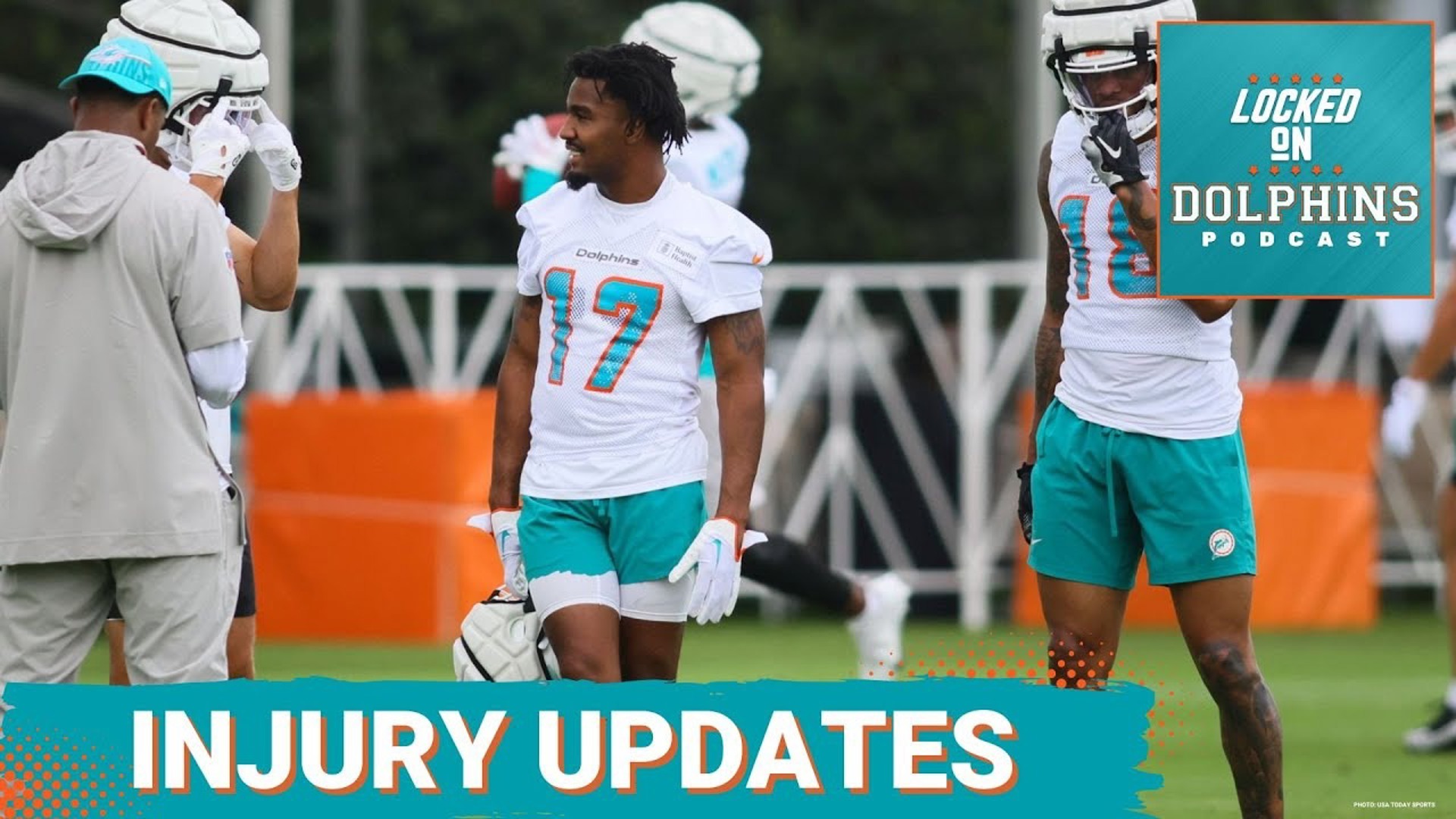 Which players for both the Miami Dolphins and Jacksonville Jaguars are banged up?