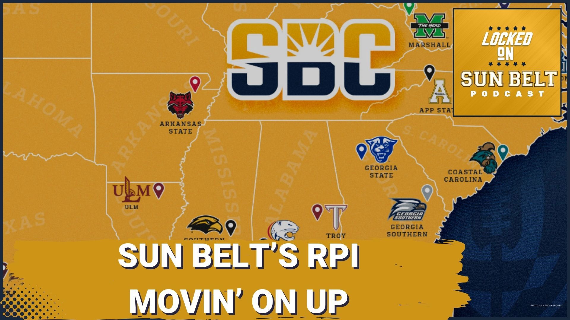 Sun Belt Conference baseball is heating up as the league's RPI rankings climb, with Coastal Carolina, Troy, and Southern Miss leading the charge.