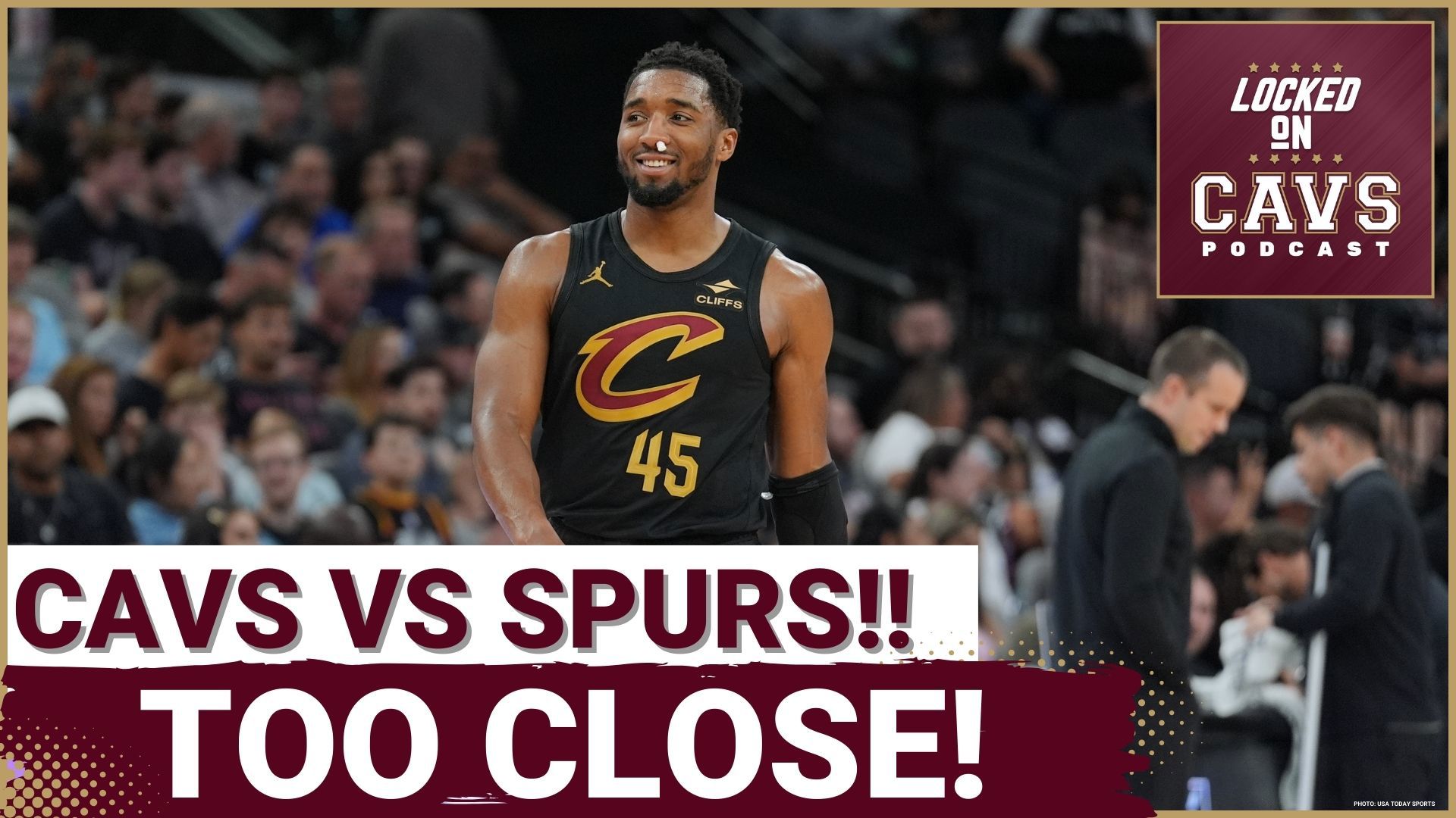 The Cavs narrowly beat the Spurs 114-113 despite a strong first half. Evan Mobley shined with 25 points. The team's 3-point shooting improved, but focus issues hurt.