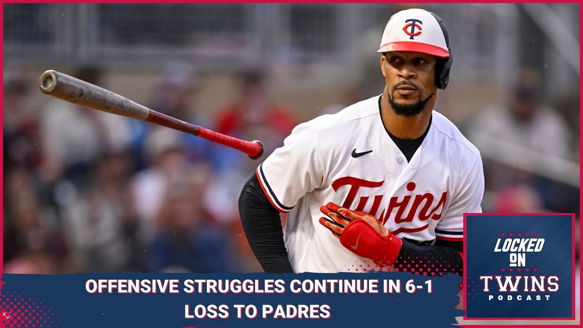 The top four hitters in the Twins lineup were 0-for-14 and the team on the whole stranded 10 runners in a 6-1 loss to the Padres.