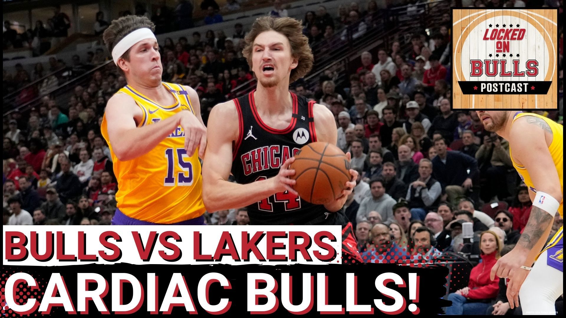 JOSH GIDDEY HITS THE HALF COURT BUZZER BEATER FOR THE WIN!! The Chicago Bulls were down 18 points to the Los Angeles Lakers in the 4th quarter but comeback!
