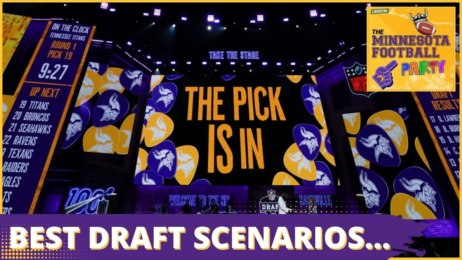 Minnesota Vikings Draft. Good, Better, Best Case Scenarios. Minnesota Football Party