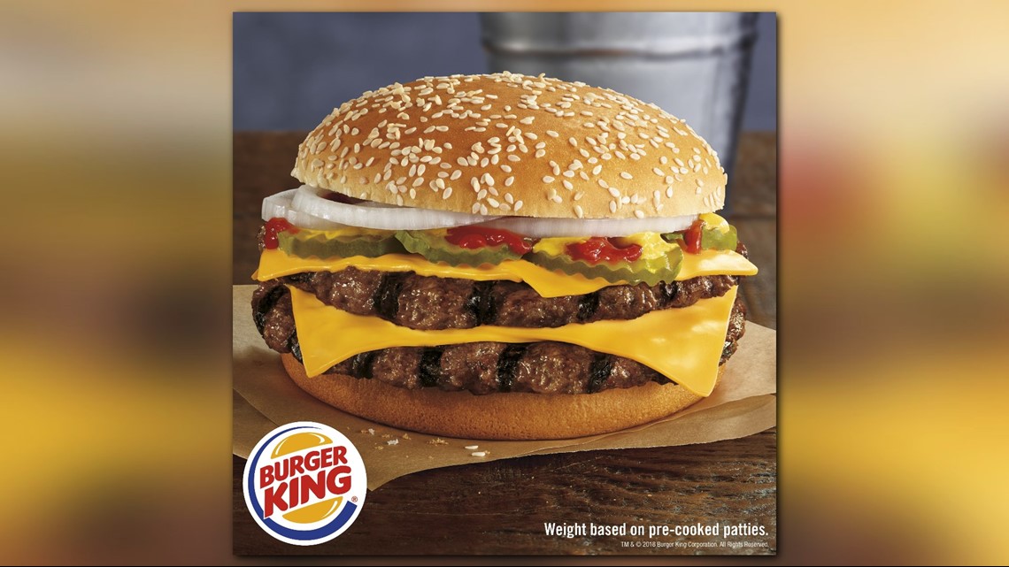 Burger King Releases Double Quarter Pound Burger Takes On Mcdonald S Kare11 Com - hamburger cheeseburger big mac whopper roblox id