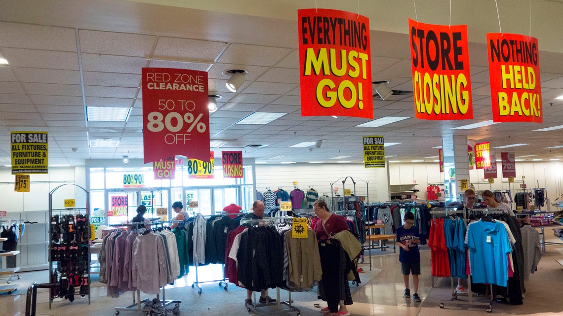 Woman Legs Walking With Payless Shoes And Jcpenney Shopping Bags