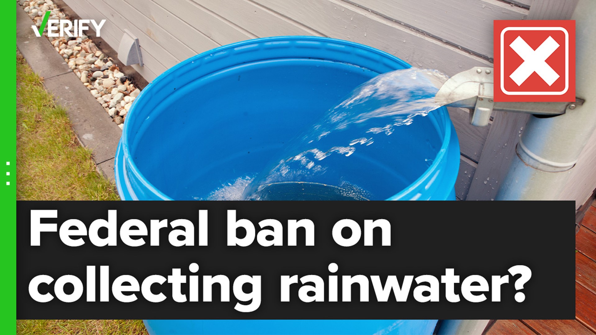State rules differ on whether people can collect rainwater, but there is no federal law banning the practice.