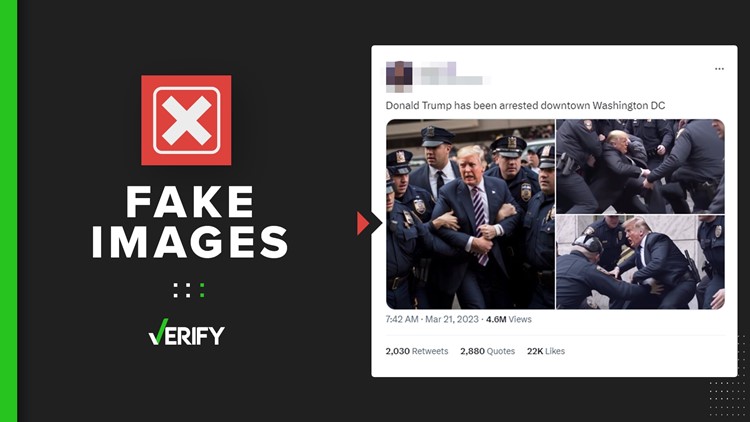 No, these photos don’t show Donald Trump being arrested