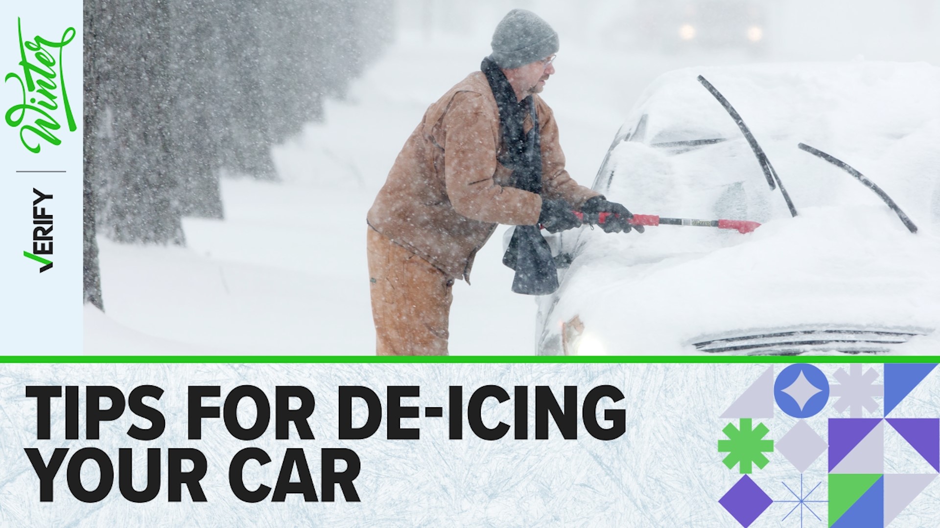 Do not use hot water, vinegar or ammonia on the windshield to remove snow. Don’t slap your windshield wipers to remove ice. Don’t use a snow shovel.