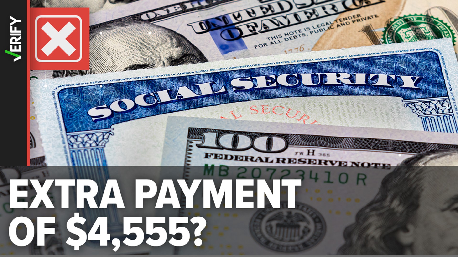 A headline uses misleading language to refer to regular monthly benefit payments. Social Security recipients are not receiving one-time bonus checks.