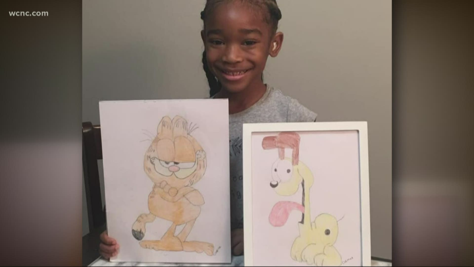 Artist Jim Davis Responds To Garfield Drawings By Charlotte 5 Yea Kare11 Com