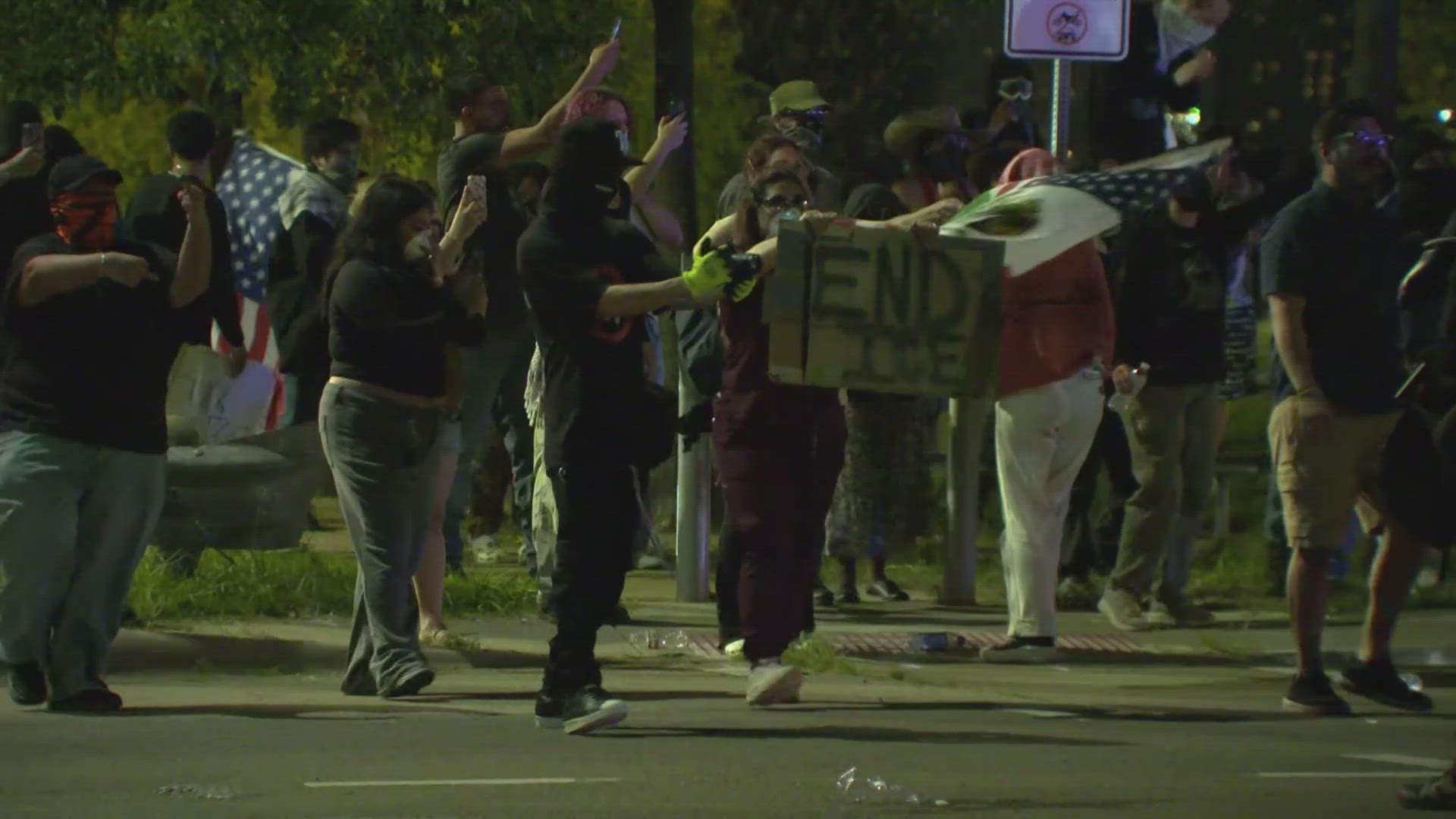 Dallas police attempted to disperse protests near downtown Monday night. Protestors detailed what happened.