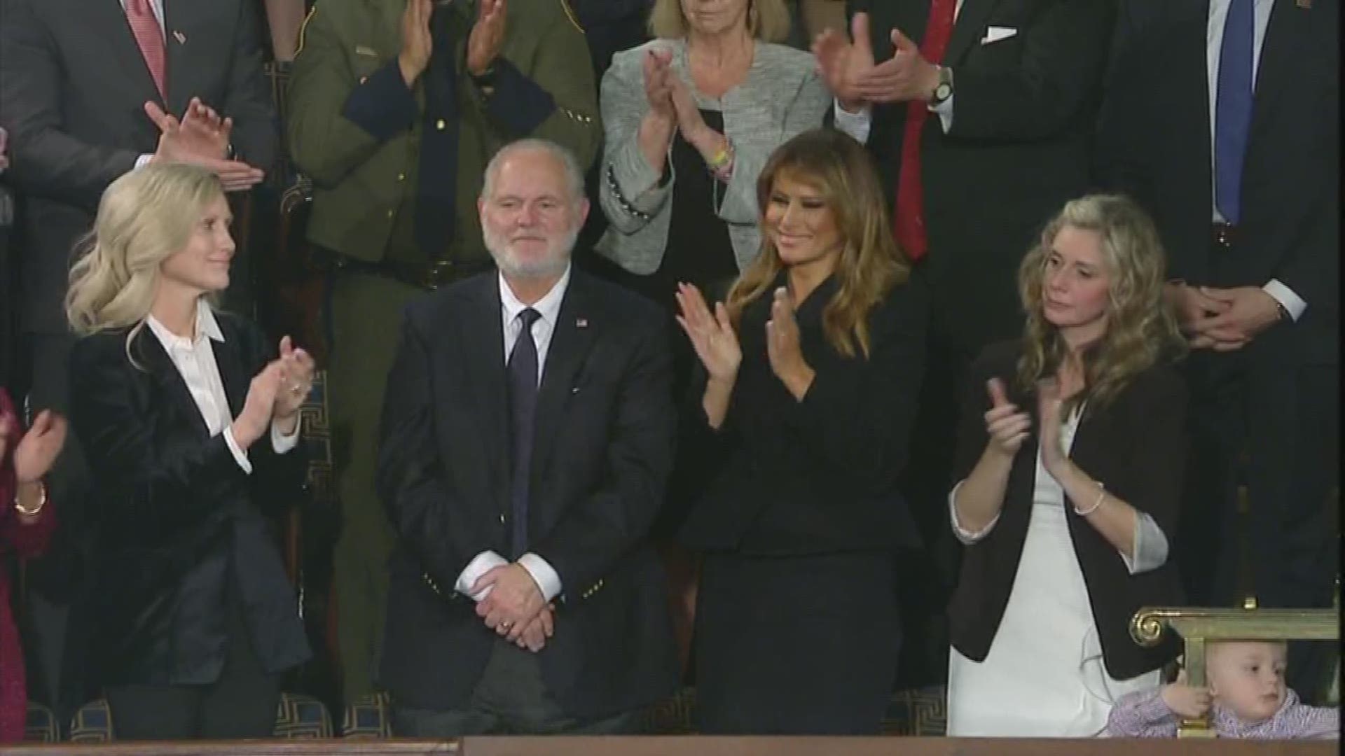 After announcing he has advanced lung cancer, conservative radio host Rush Limbaugh received the Presidential Medal of Freedom at Trump's State of the Union.