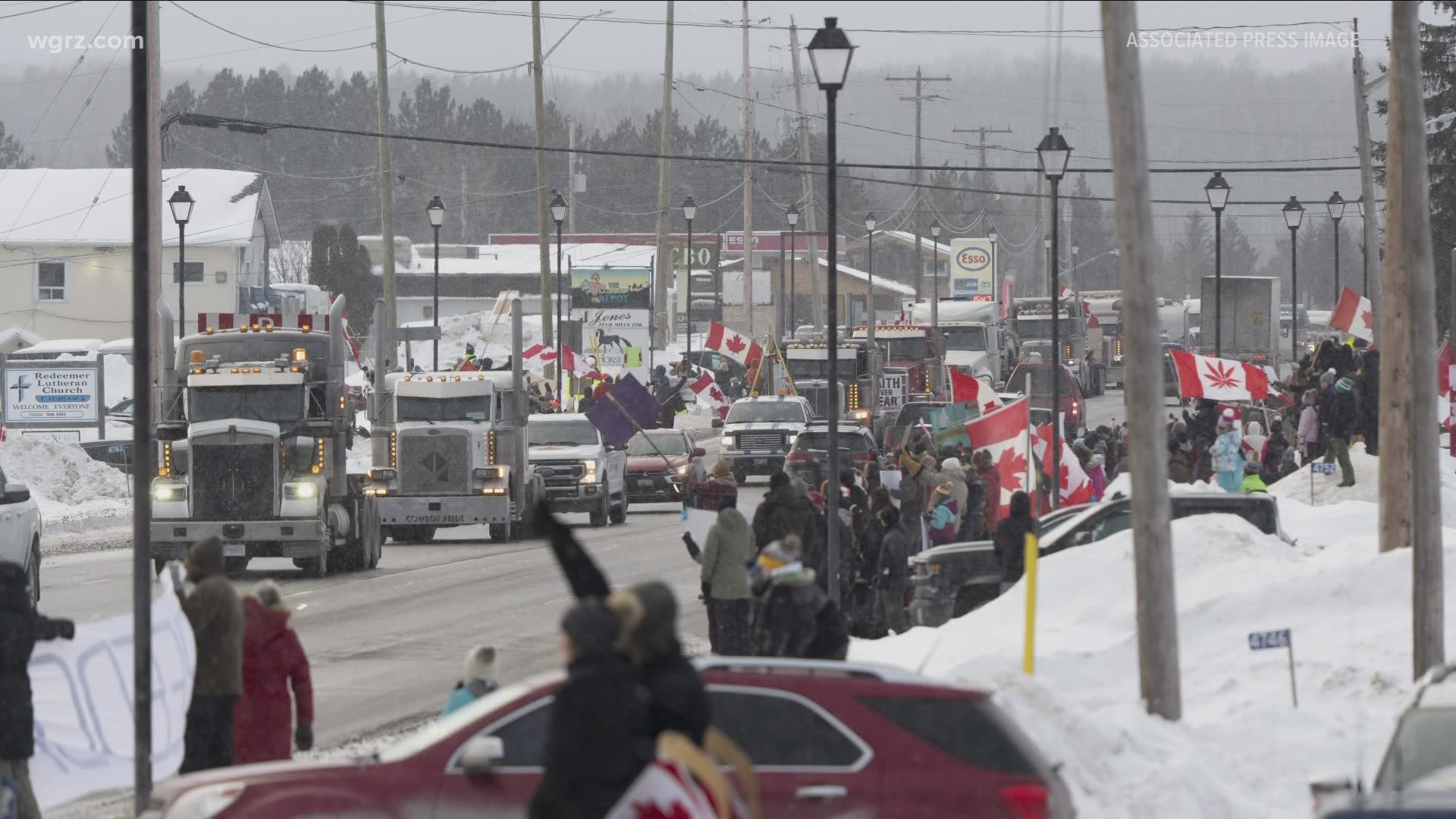 Canada is dealing with a growing protest of truckers upset with the vaccine requirement to get back into the country. They're heading to Ottawa this weekend.