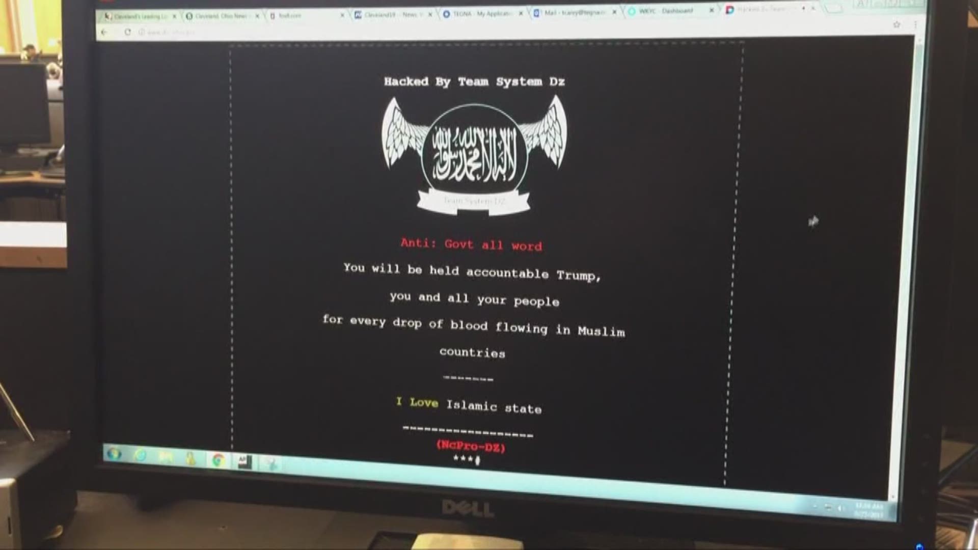 Several Ohio government websites hacked on Sunday