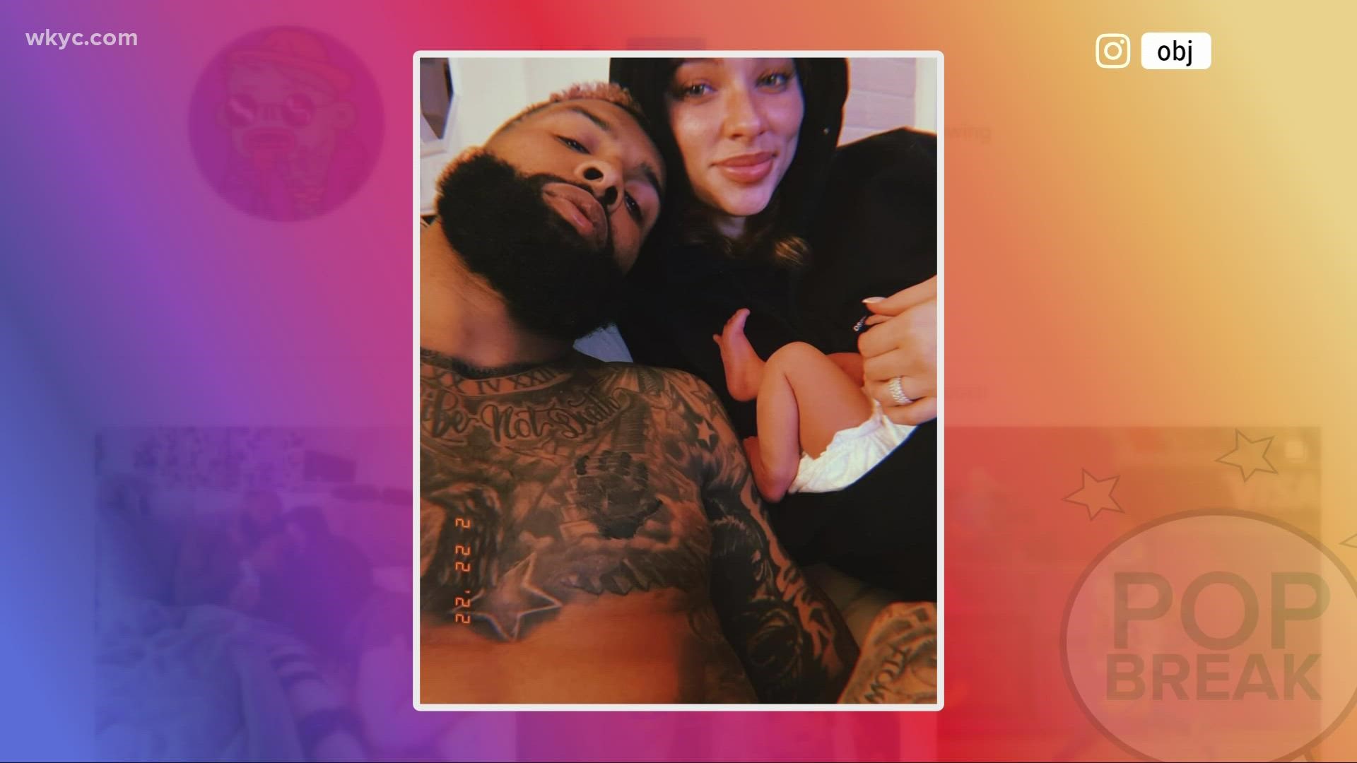 The wide receiver announced this morning that he and girlfriend Lauren Wood welcomed a baby boy last week.