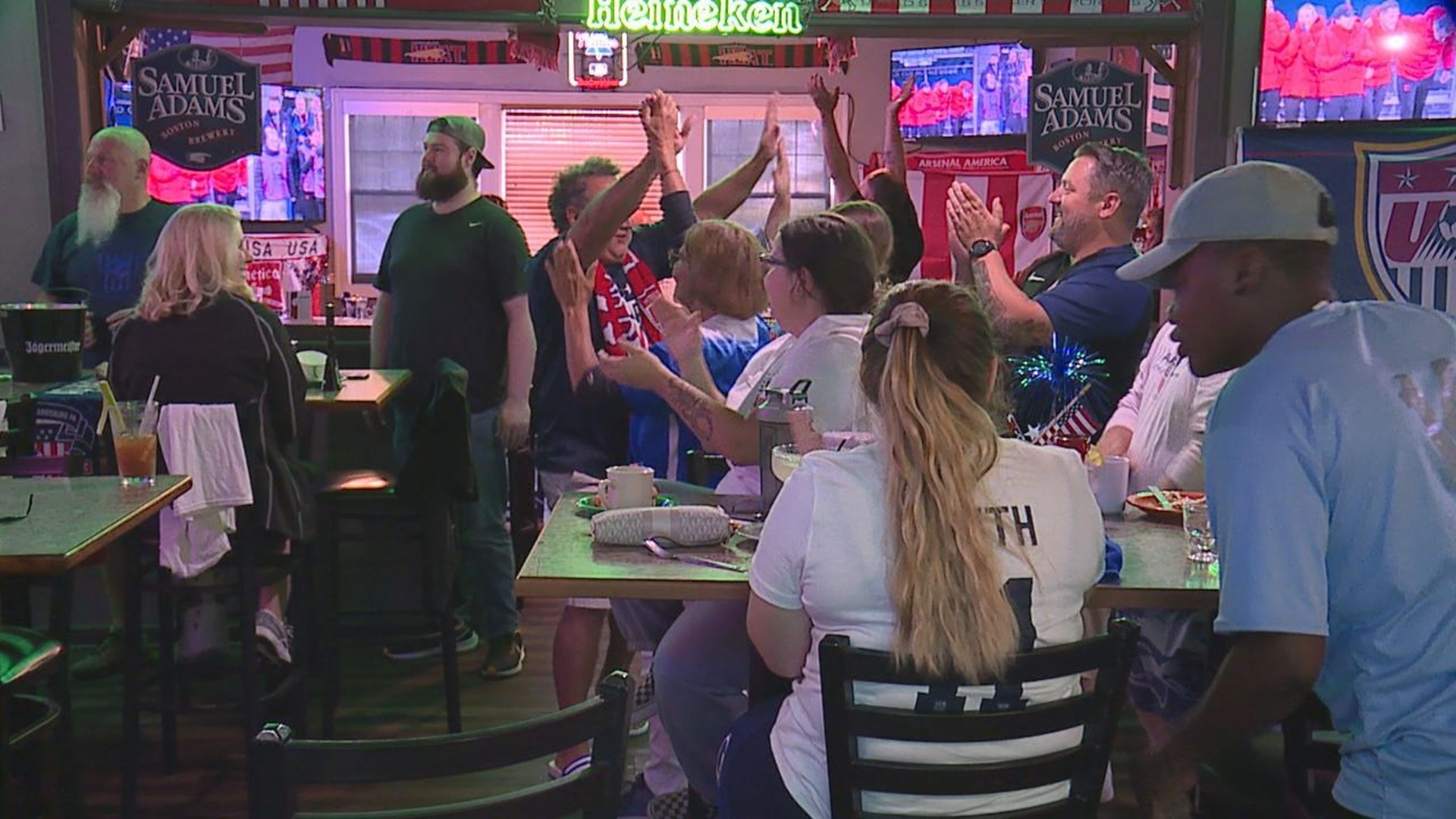 The Harrisburg chapter of the American Outlaws head to Mr. G's in Harrisburg, which opened at 4:45 AM on game day.