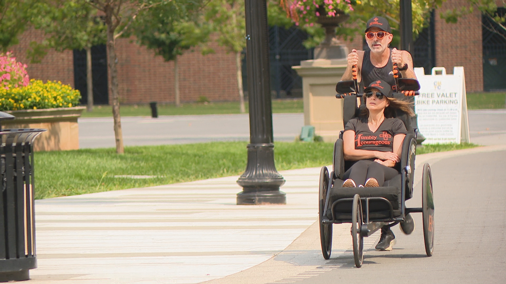 Indiana couple looking to cross 5th world marathon finish line in adaptive duo bike