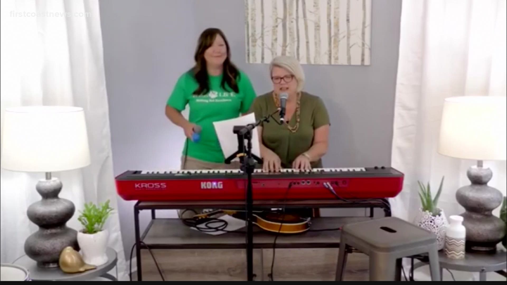 Two Duval County Public School teachers wrote and performed an original tune thanking parents for their work and encouraging them during the last weeks of school.