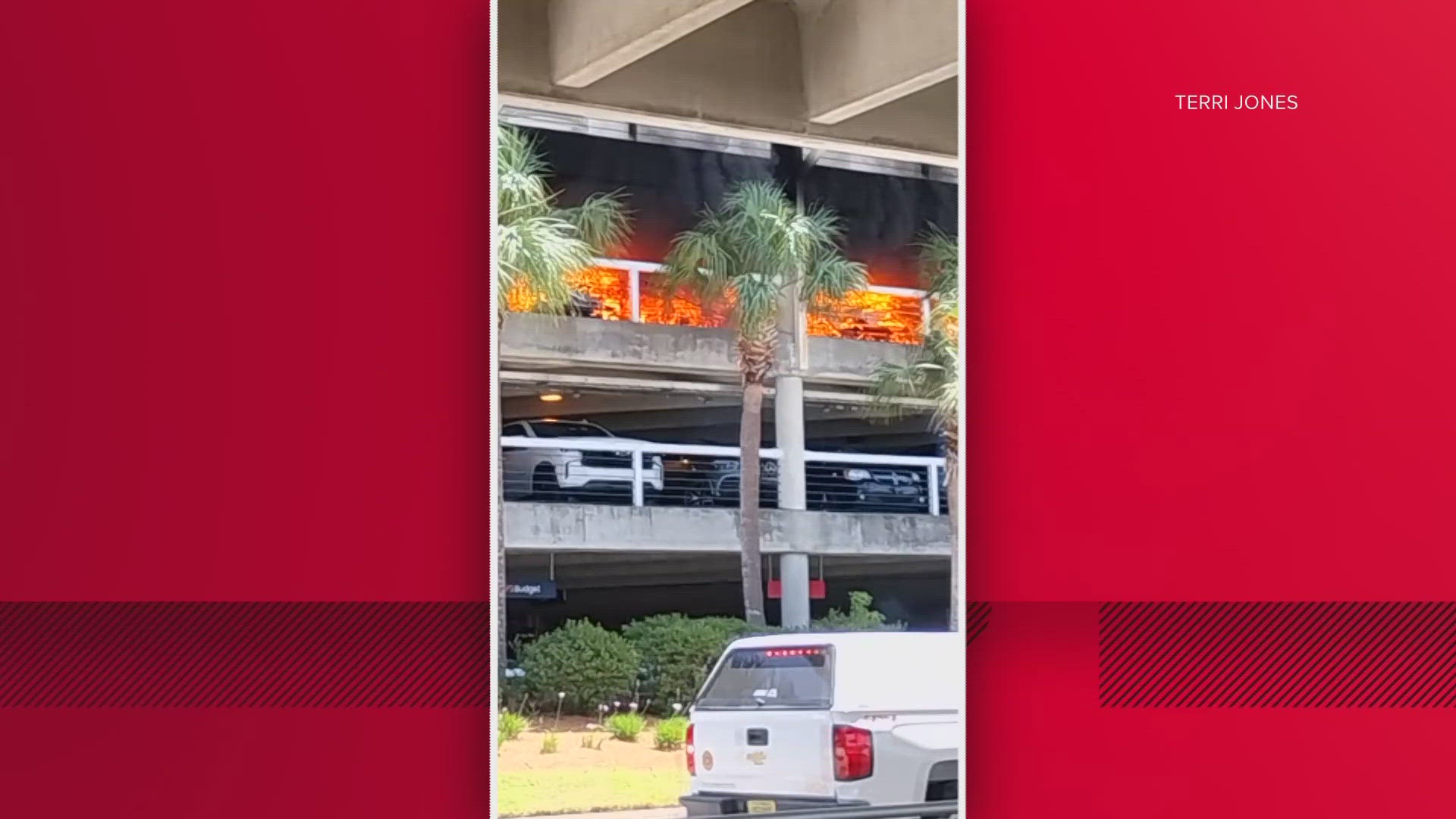 The fire is believed to have started in a car on the second floor of the hourly parking garage. Officials said the fire eventually spread to about 50 other vehicles.