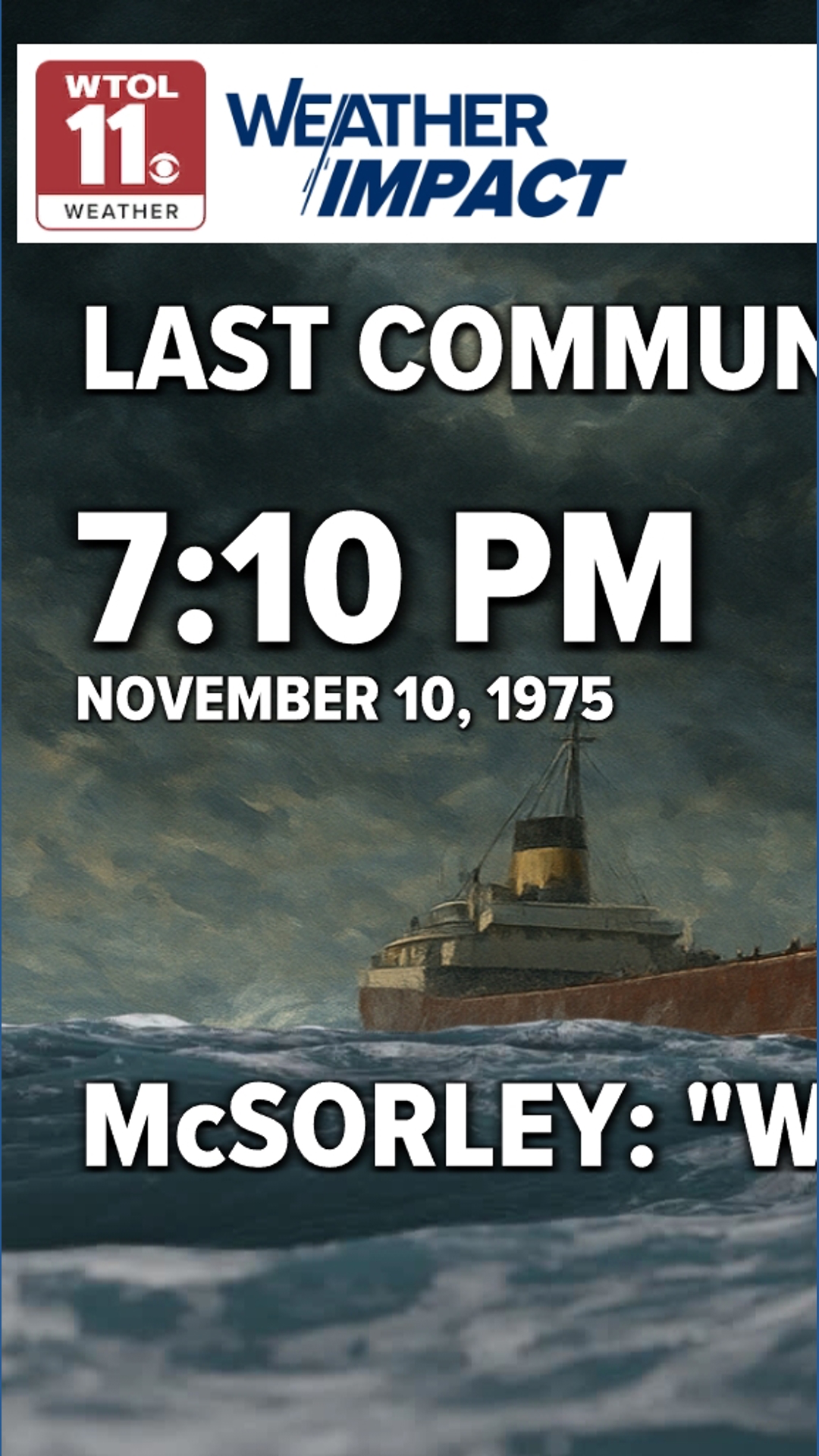 Recreating the historic storm that sank the SS Edmund Fitzgerald 50 ...