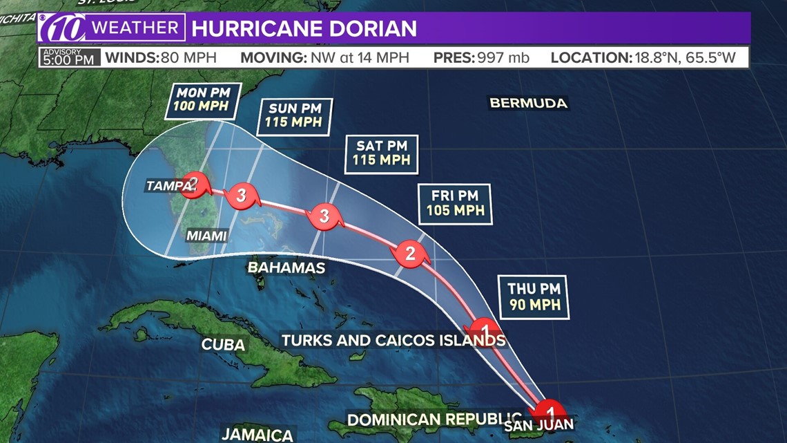 Hurricane Dorian spaghetti models, forecast, cone: Track it | kare11.com