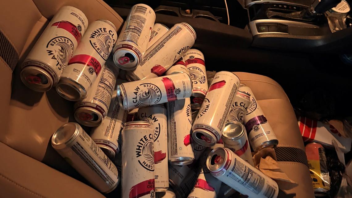 Florida man arrested with 34 open cans of White Claw in his car during traffic stop