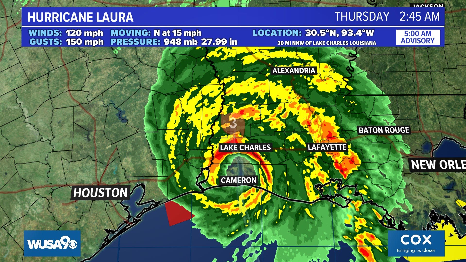 Hurricane Laura Radar Loop Kare11