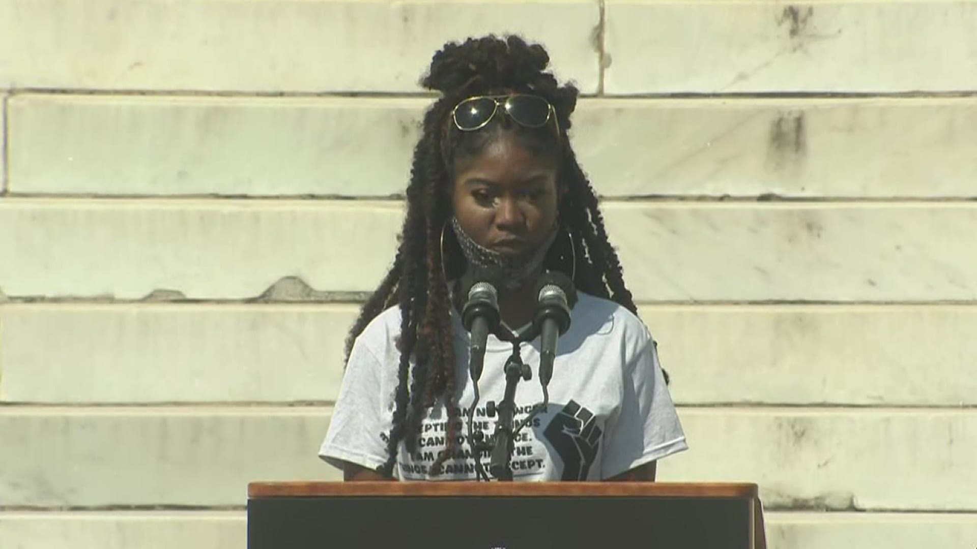 Aalayah Eastmond, a survivor of the Parkland school shooting in Florida, addresses the mass shooting in D.C. that killed 17-year-old, Christopher Brown.