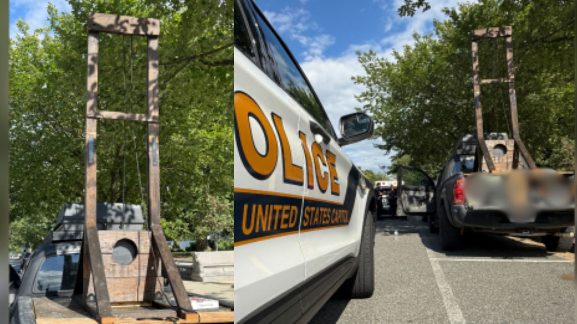 Police in Washington, D.C., arrest man after finding guillotine in truck near US Capitol building