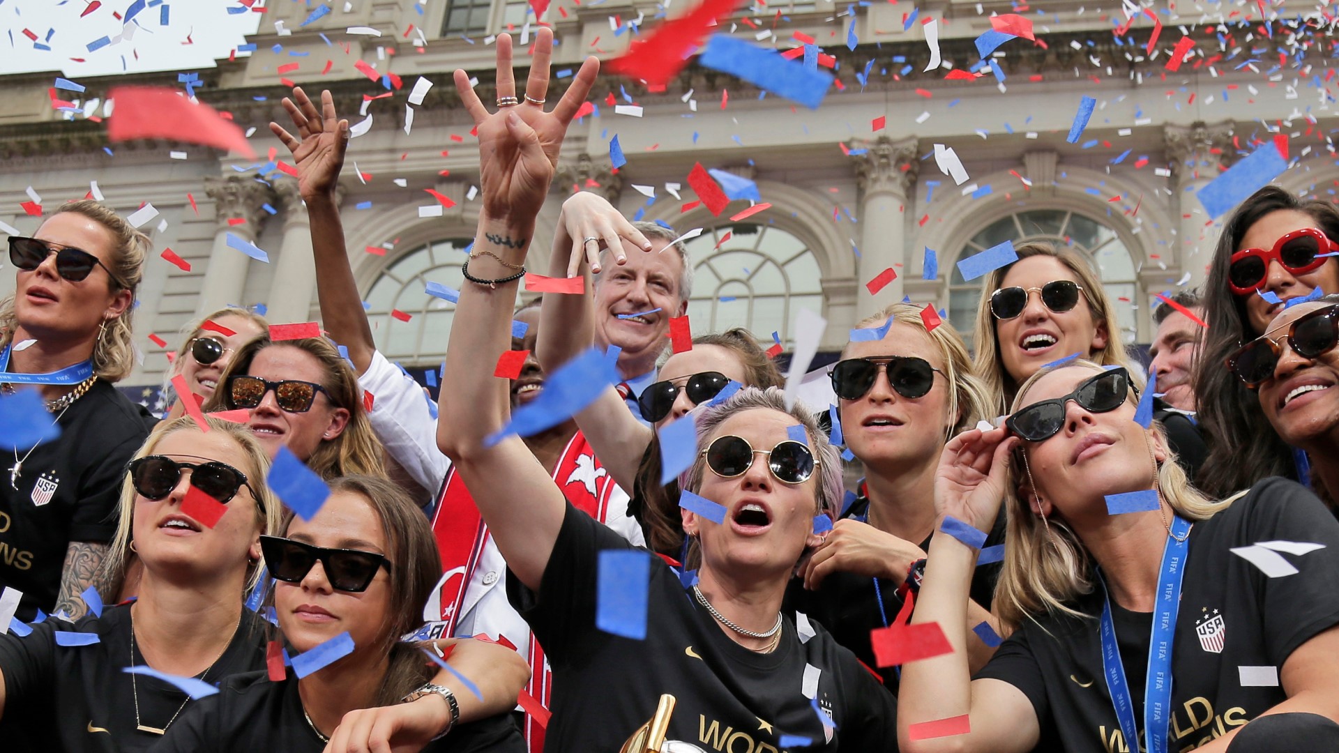 The Women's World Cup celebration continues in New York City.