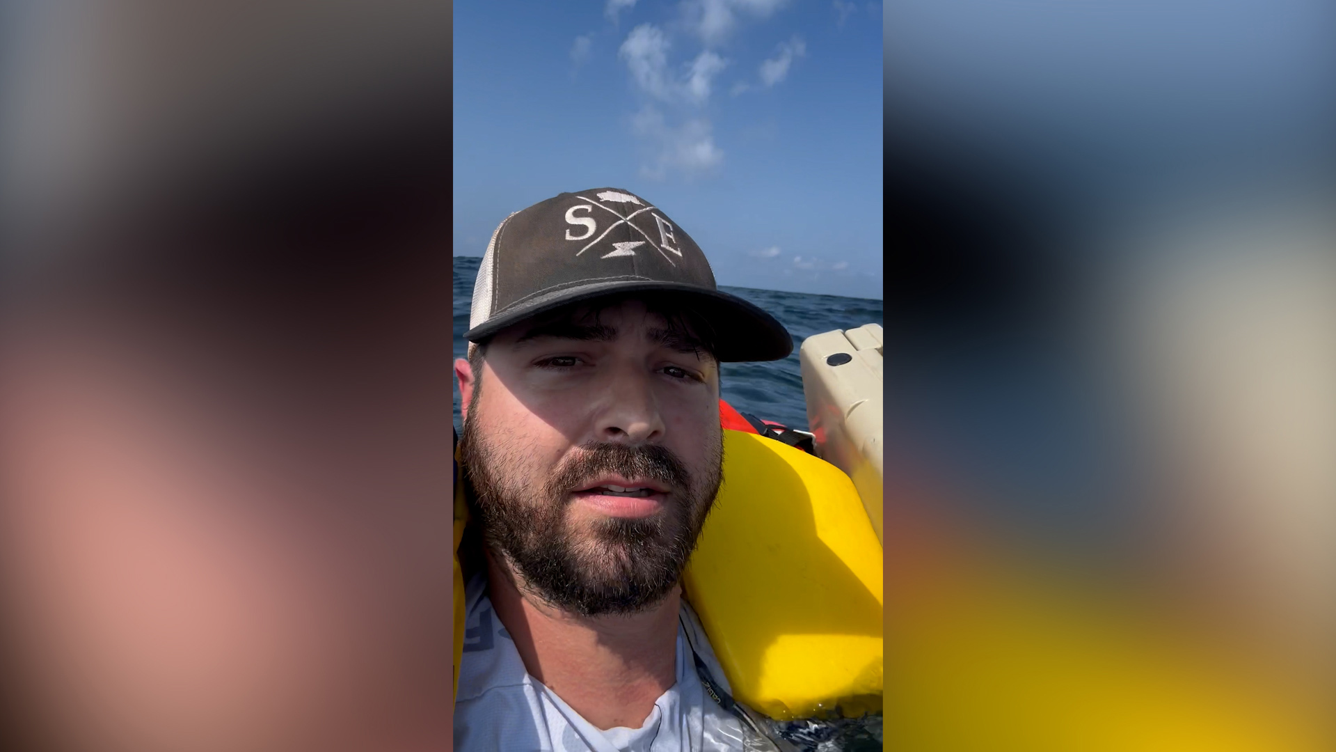 A 'last message' from Biloxi boater Easton Barrett has been seen on TikTok by more than 5 million when posting boat sinking, rescue after 4.5 hours in water.
