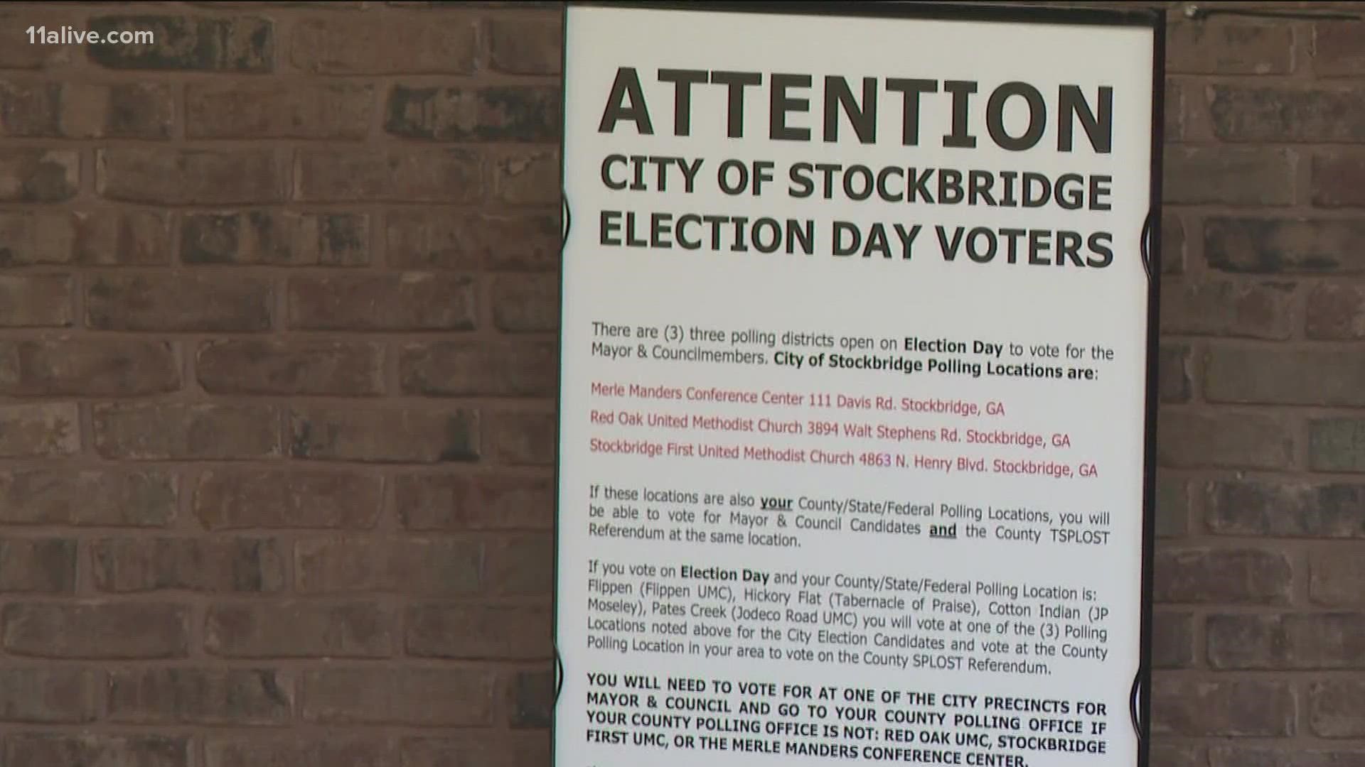 In Stockbridge, several voting machines weren't working early on election day.